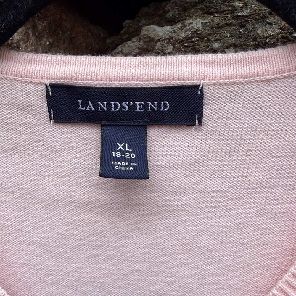 Lands’ End Baby Pink Button Front Cardigan XL 18–20 - Picture 2 of 12